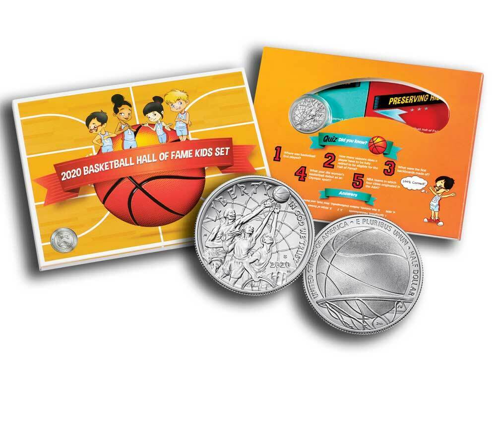 Basketball Hall of Fame 2020 Enhanced Uncirculated Clad Half Dollar Kids Set