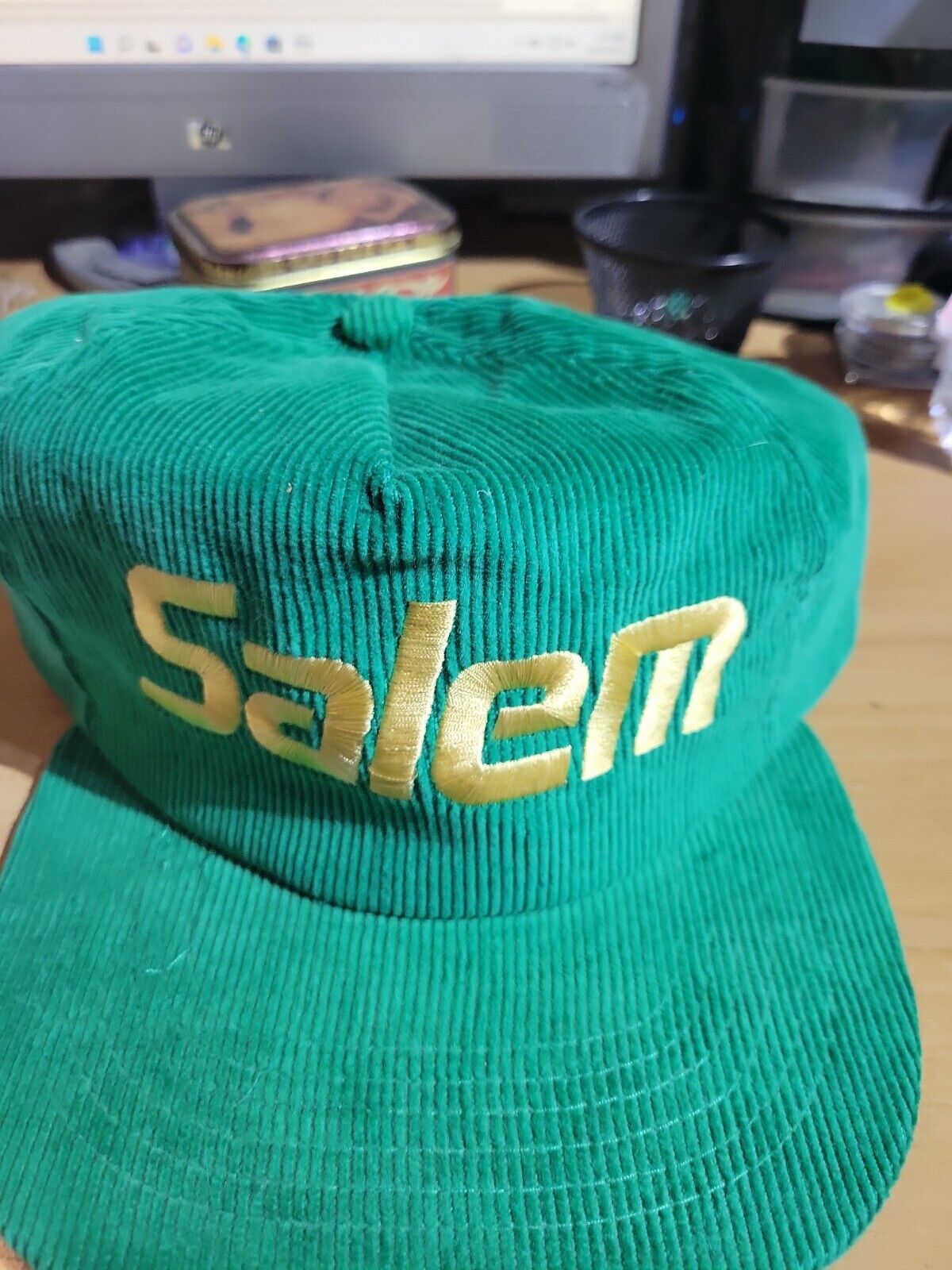 Salem Cigarettes Green Corduroy Hat/Cap