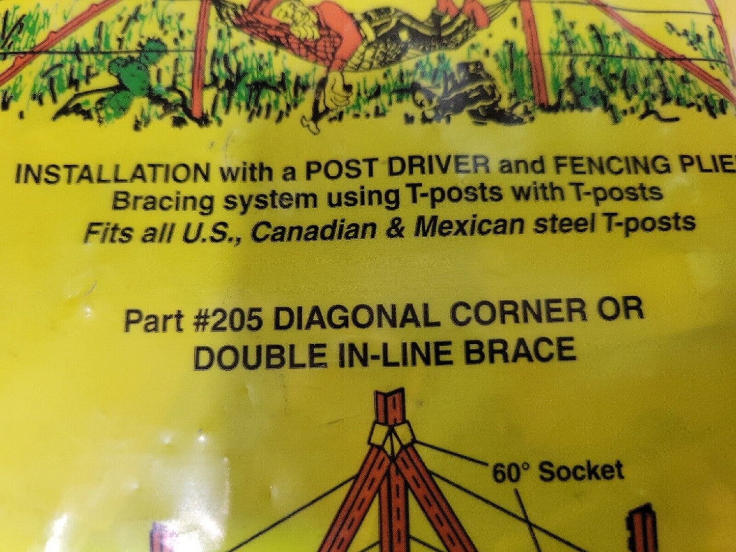 Wedge- Loc Part# 205 Corner & Inline Fence Braces Set