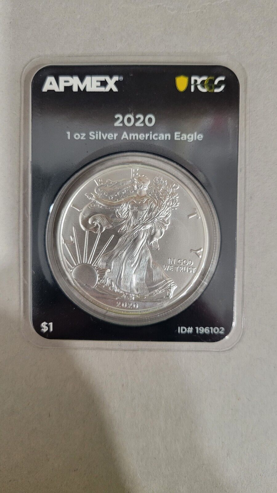 Apmex PCGS Firststrike Eligible 2020 Silver American Eagle Mint Direct