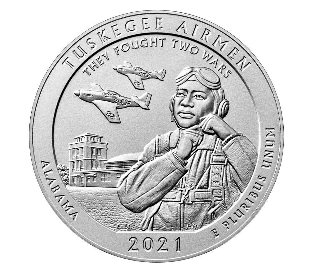 Tuskegee Airmen National Historic Site 2021 Uncirculated Five Ounce Silver Coin