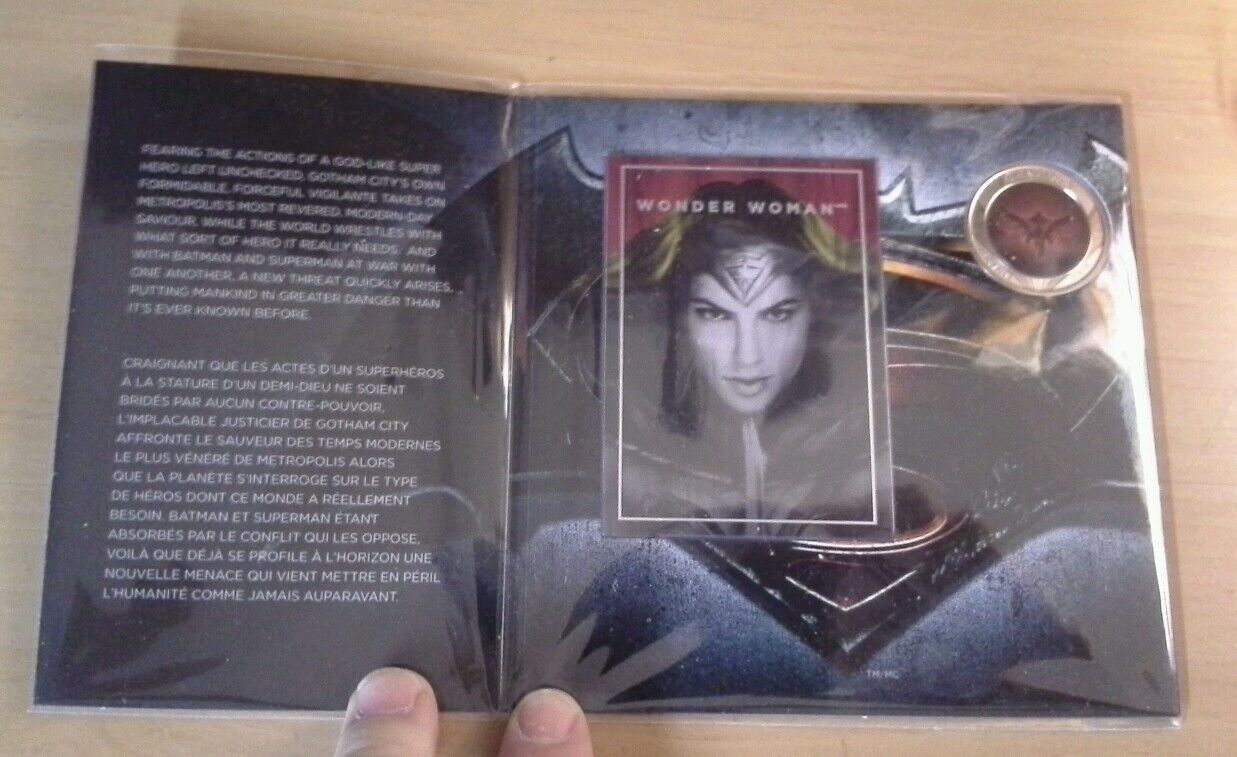 2016 Canada 25 Cents 3D Coin – Batman v Superman: Dawn of JusticeTM Wonder Woman