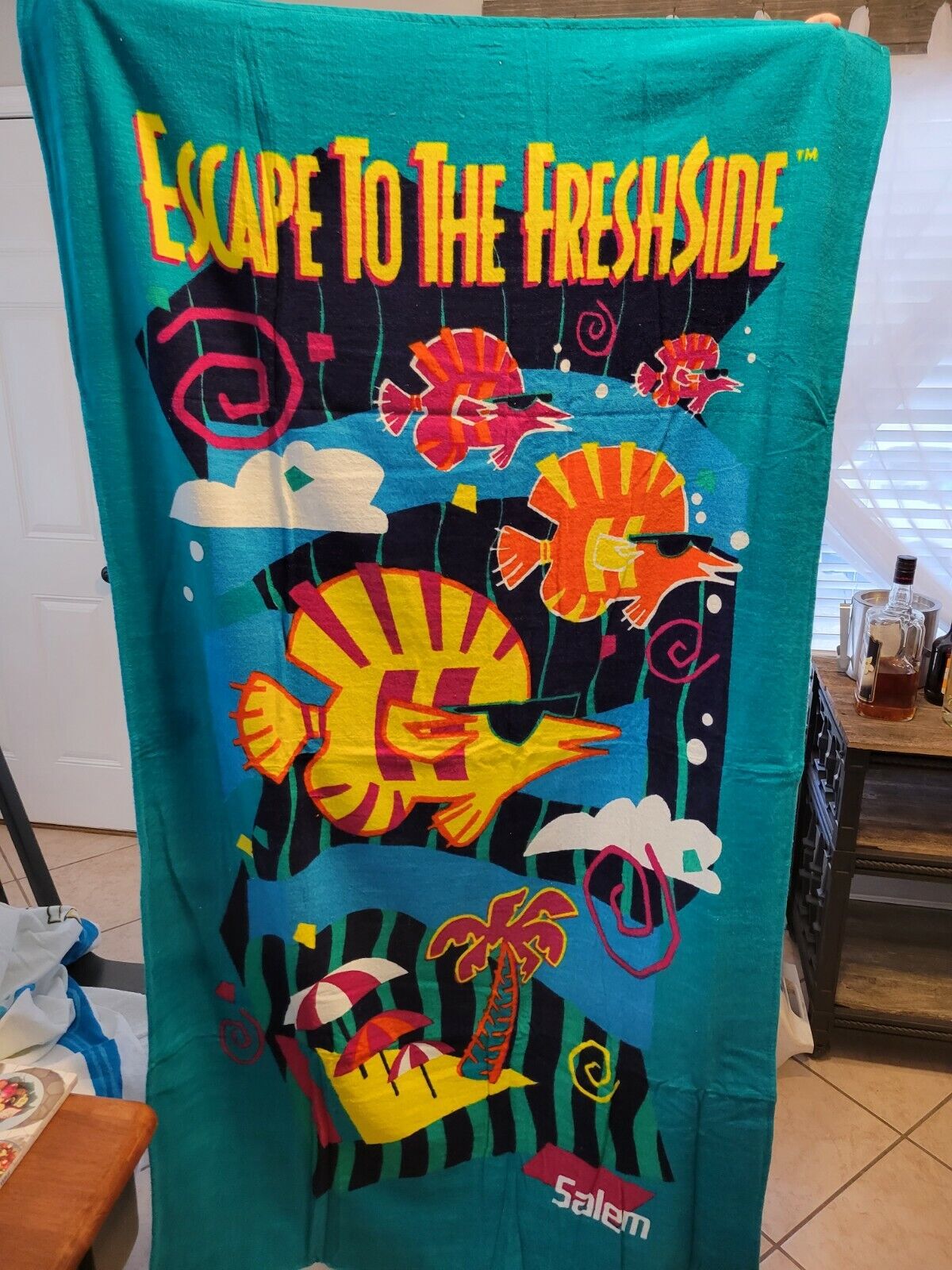 Salem Cigarettes Extra Large Beach Towel 39" X 72" Escape To Freshside