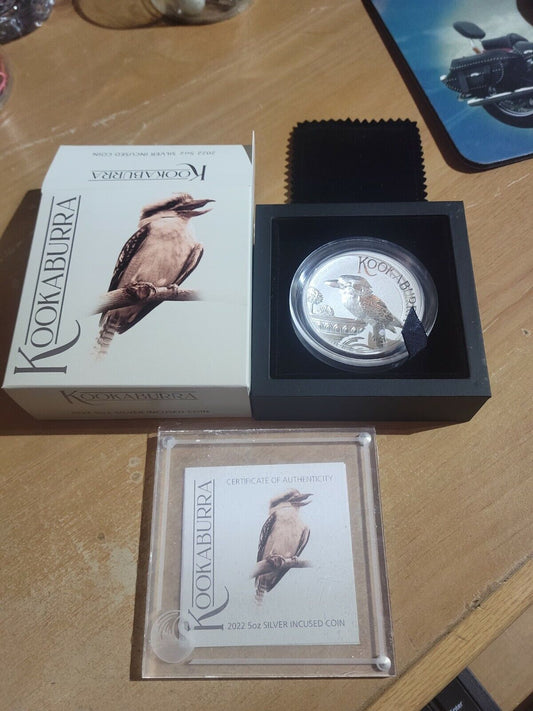 Australian Kookaburra 2022 5oz Silver Incused Coin