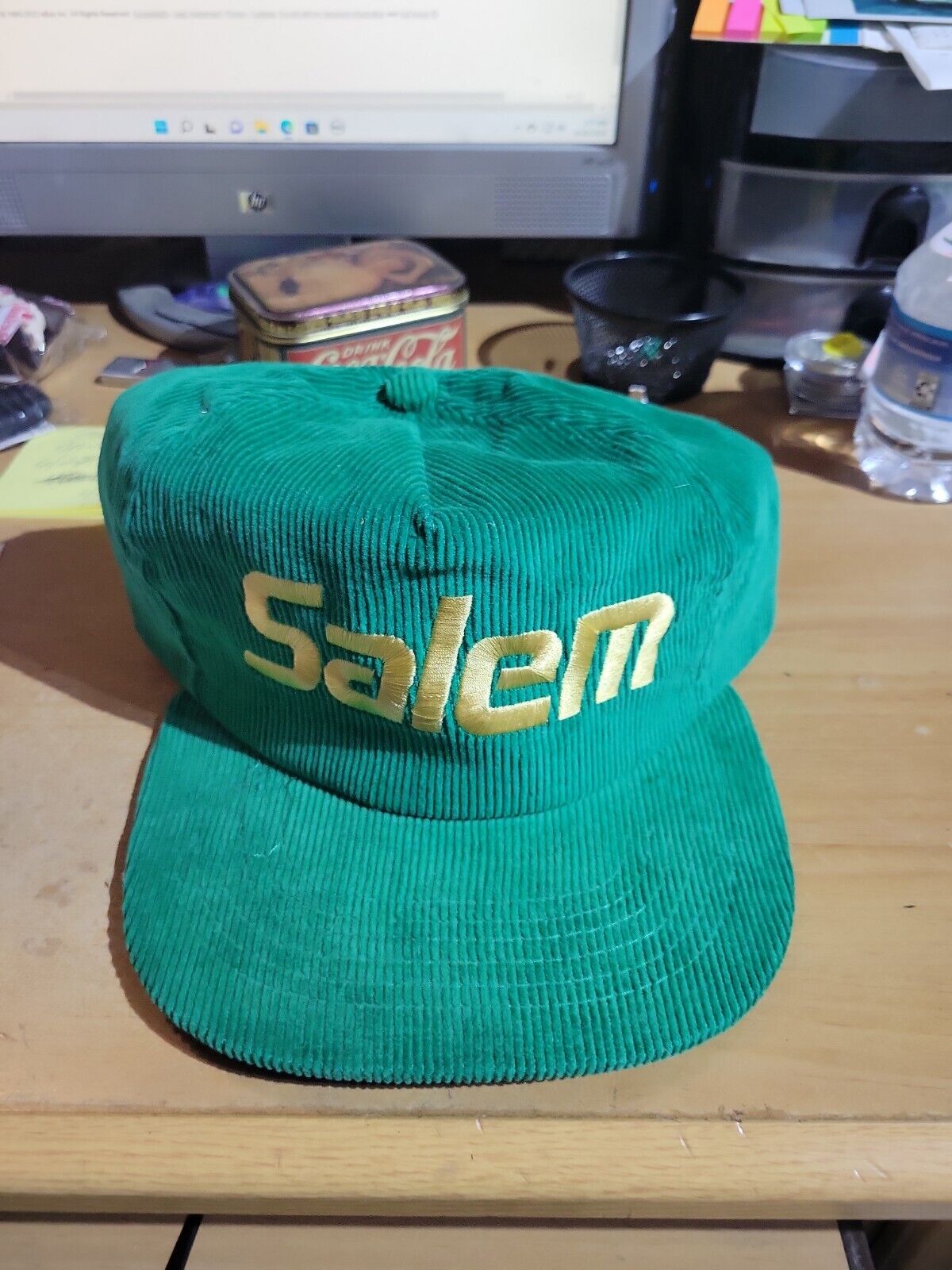 Salem Cigarettes Green Corduroy Hat/Cap