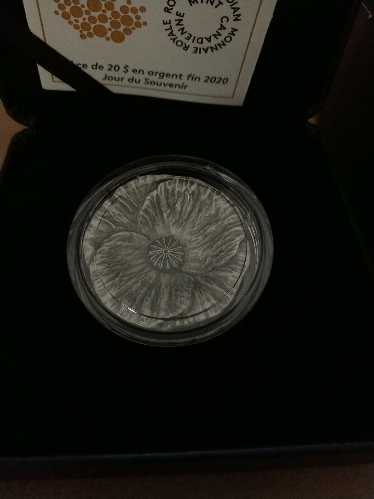 Canada Pure Silver Coin - Remembrance Day - Mintage: 7,000 (2020)