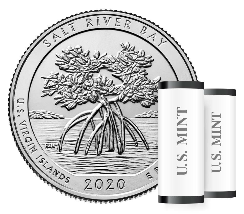 U.S. Mint Salt River Bay National Historical Park 2020 2 Roll set PD Quarters