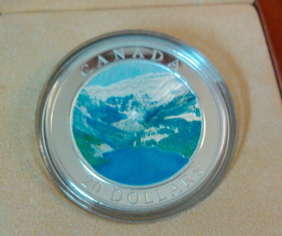 2003 Canada $20 Fine Silver Coin -  The Rockies  Natural Wonders 4695