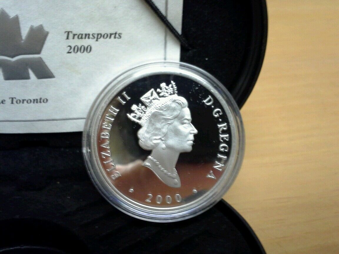 2000 Canada $20 Toronto Locomotive Silver Coin