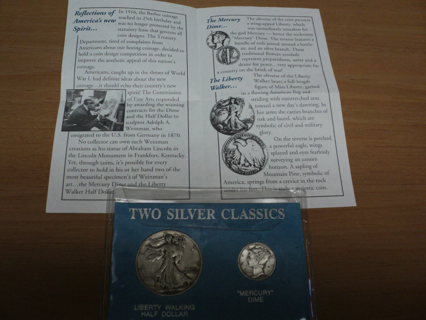 1942 Liberty Walking Half Dollar & 1937 Mercury Dime Set (Two Silver Classics)