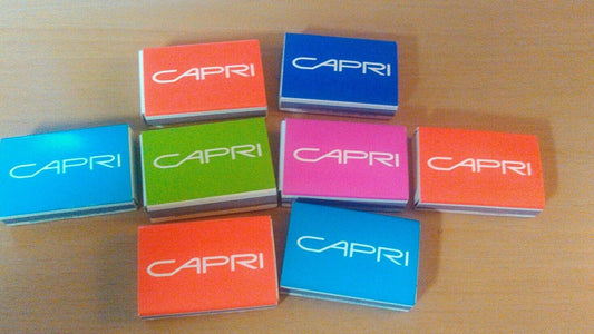 Set of eight Capri Mini Match Boxes