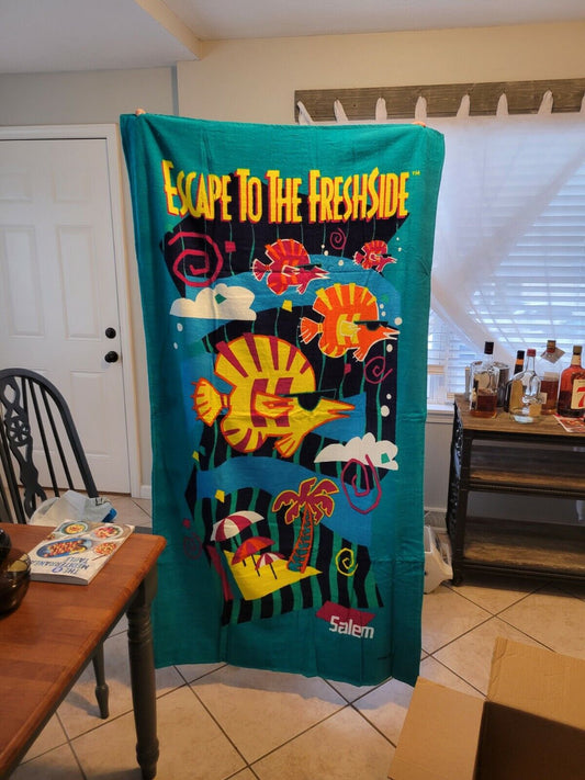 Salem Cigarettes Extra Large Beach Towel 39" X 72" Escape To Freshside