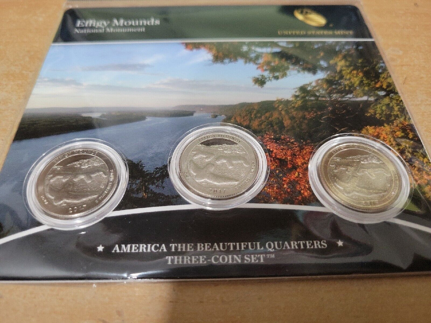 America The Beautiful Quarters 3 Coin Set Effigy Mounds National Monument