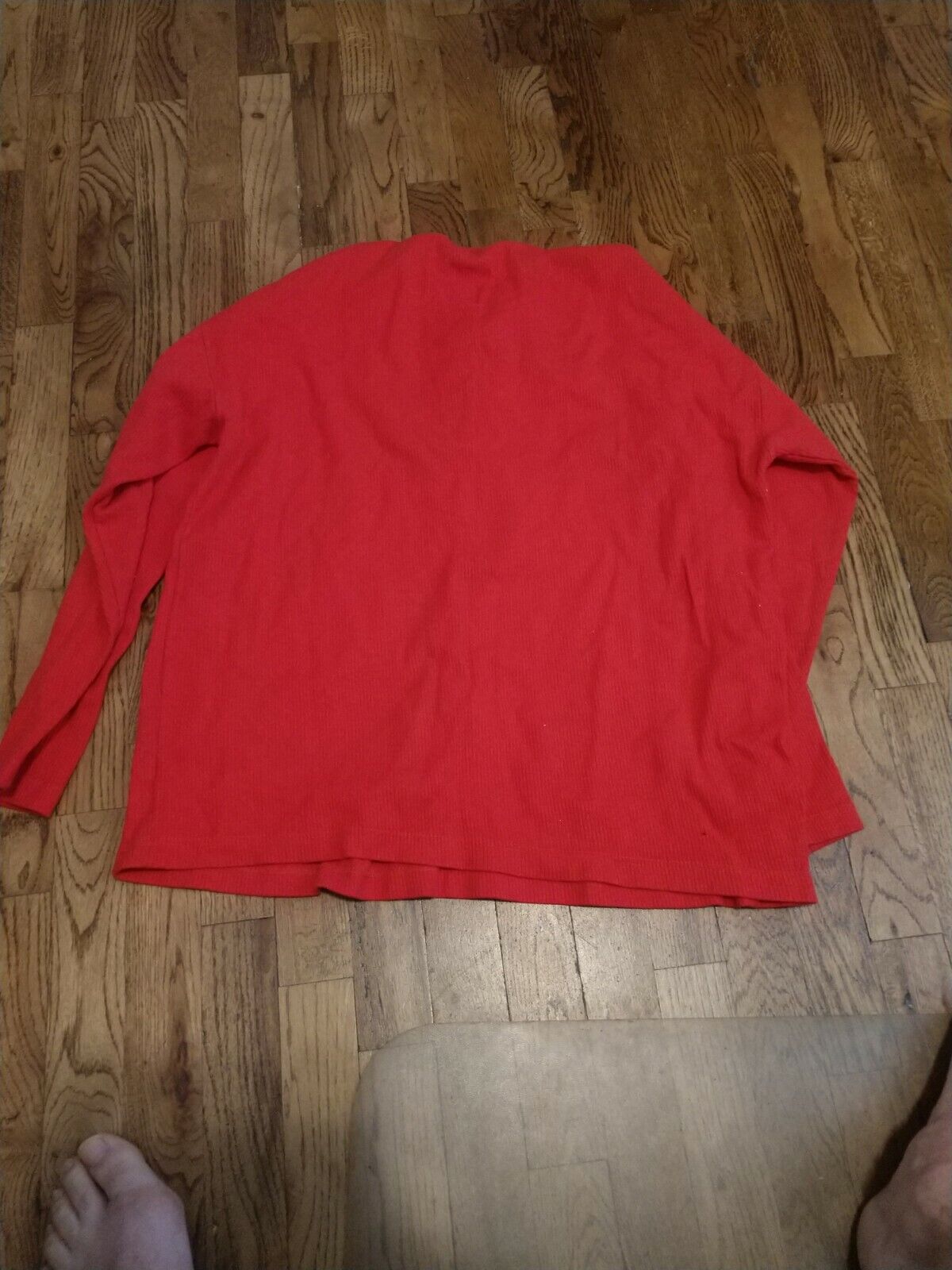 Marlboro Cigarettes Long Sleeve Red Henley Shirt Adult Large