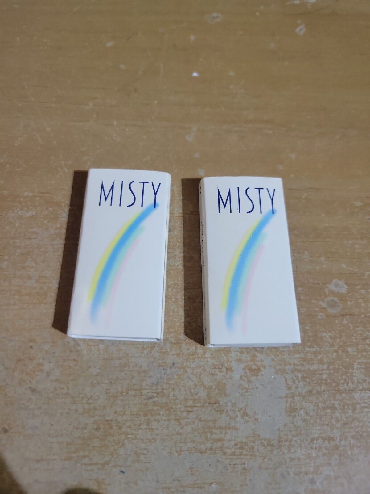 Set of Two Misty Slims Cigarettes Matchboxes