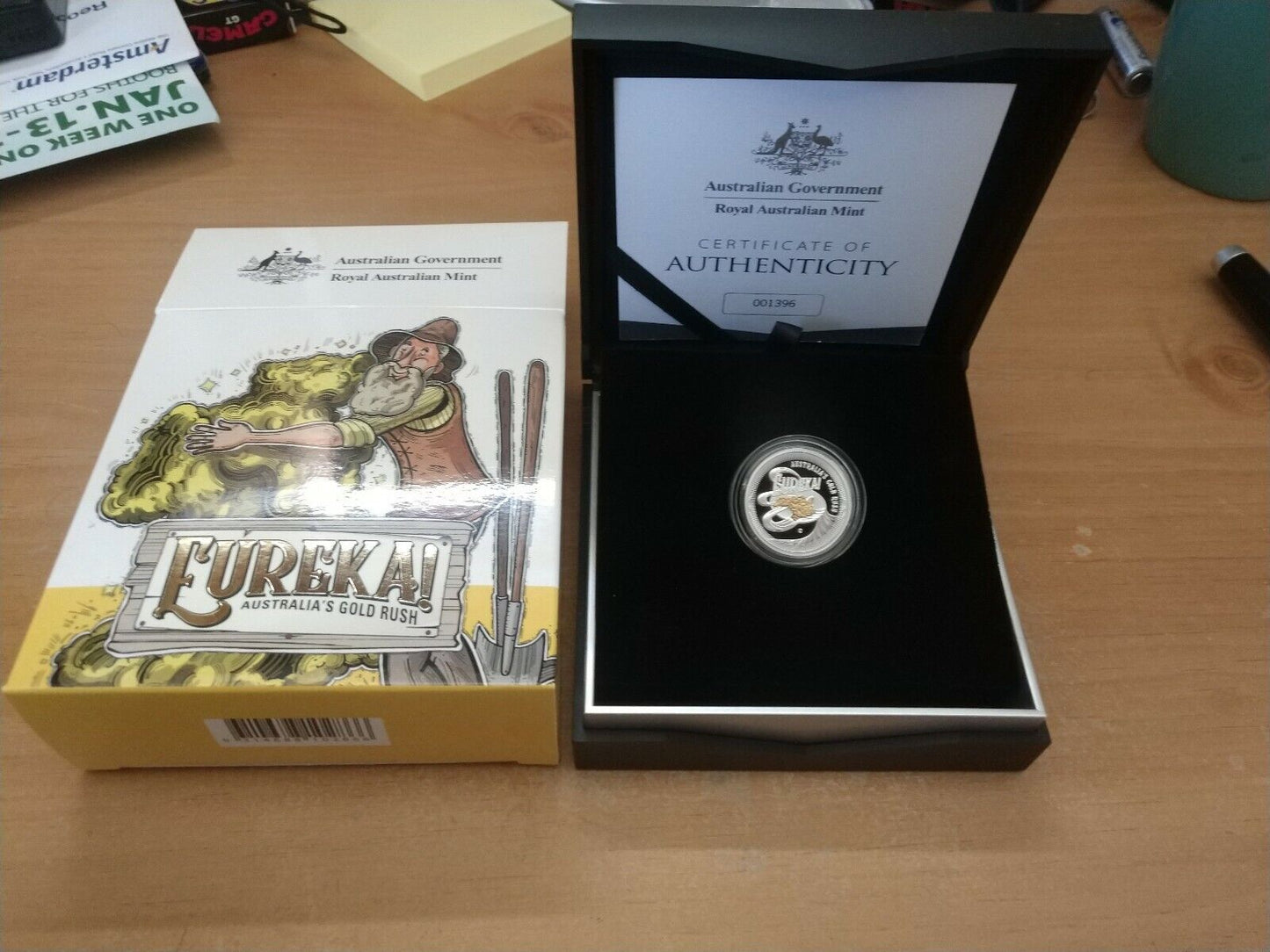 Eureka! Australia's Gold Rush 2020 $1 Selectively Gold Plated Silver Proof 'C' M