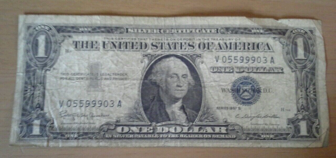 Lot of Seven 1957B One Dollar Silver Certificates