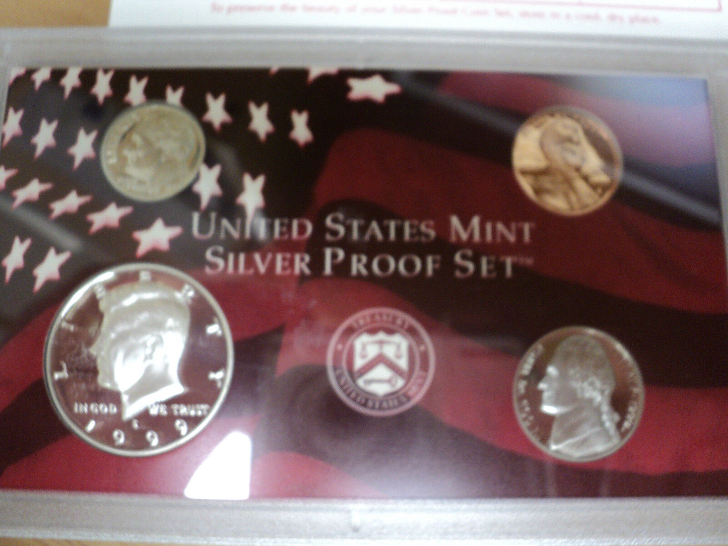 1999 U.S. Mint Silver Proof Set . 9 Coins