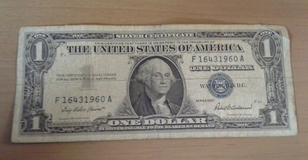 Lot of Five 1957 One Dollar Silver Certificates