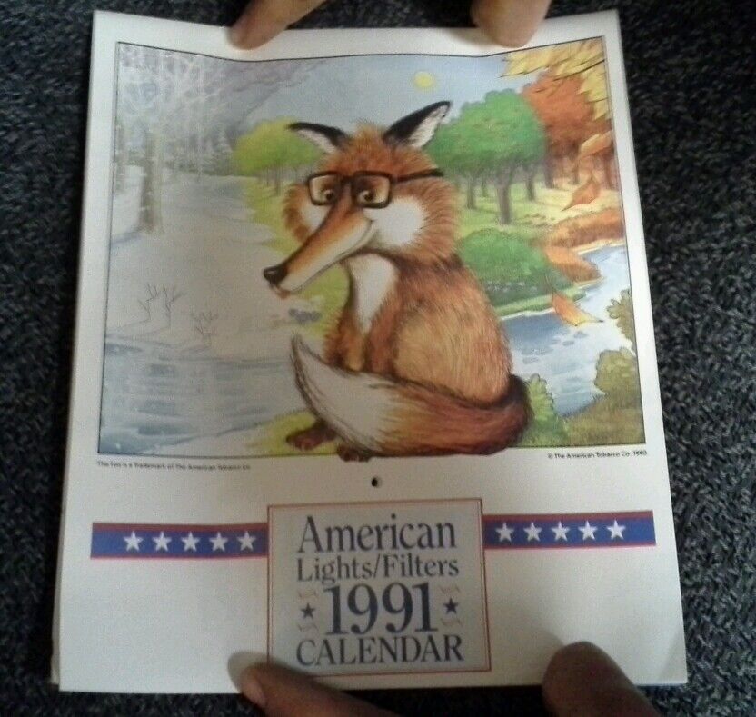 American Lights/Fillers Foxy 1991 Calendar