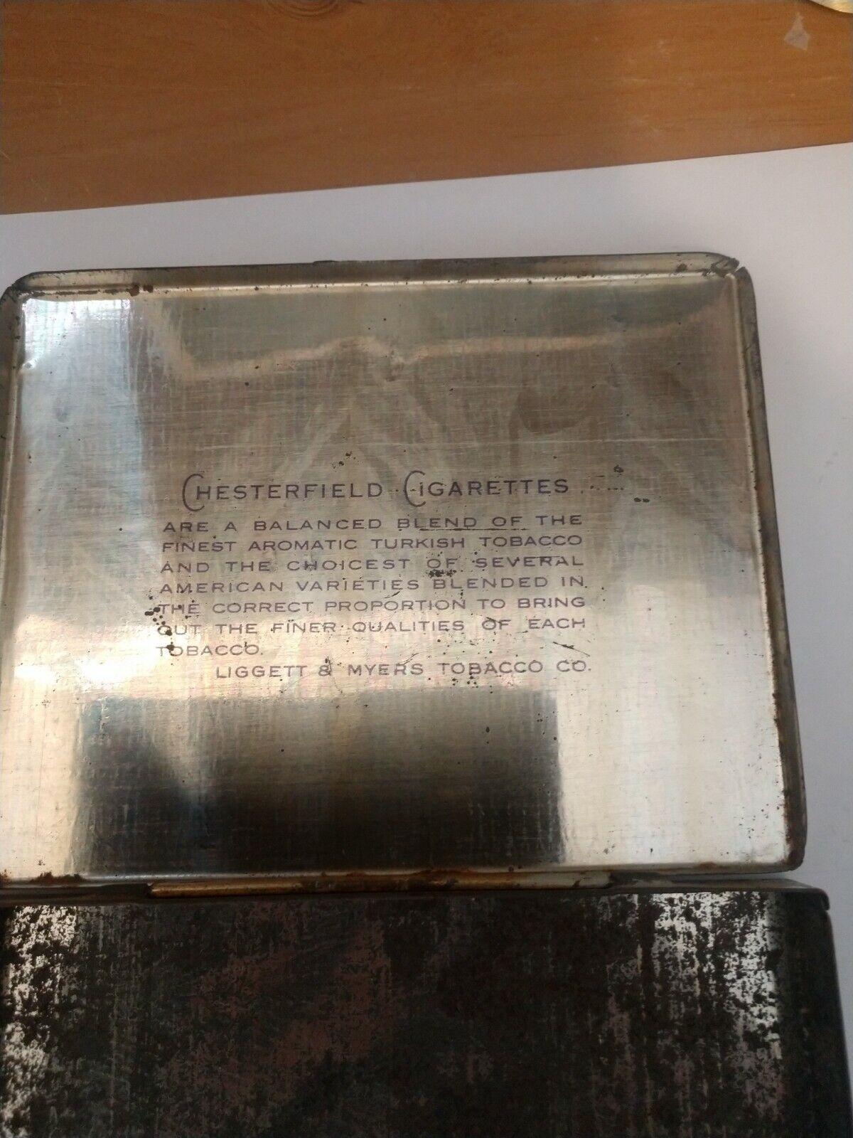 Chesterfield Cigarettes Metal flat Tin