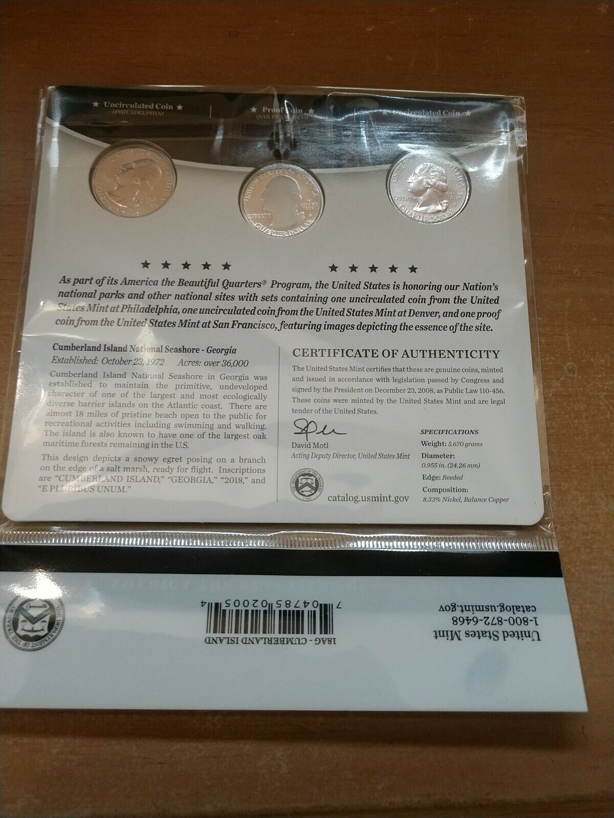 Cumberland Island National Seashore 2018 Quarter, 3-Coin Set U.S