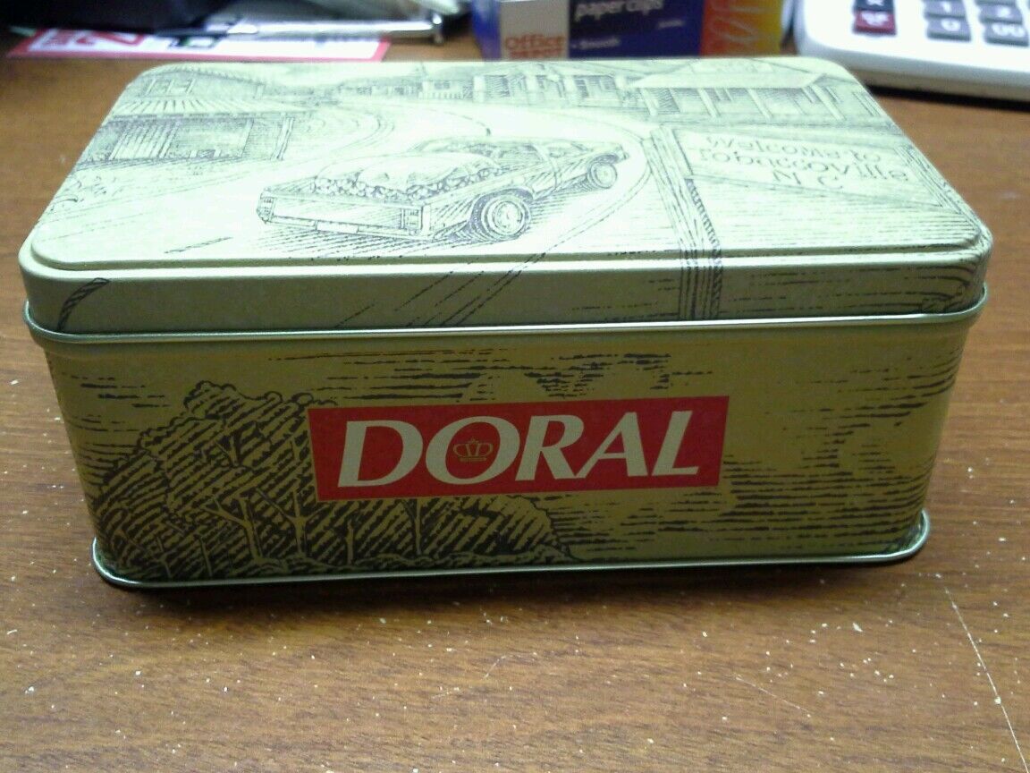 Doral Cigarettes Tobaccoville Collectors Tin with Matches