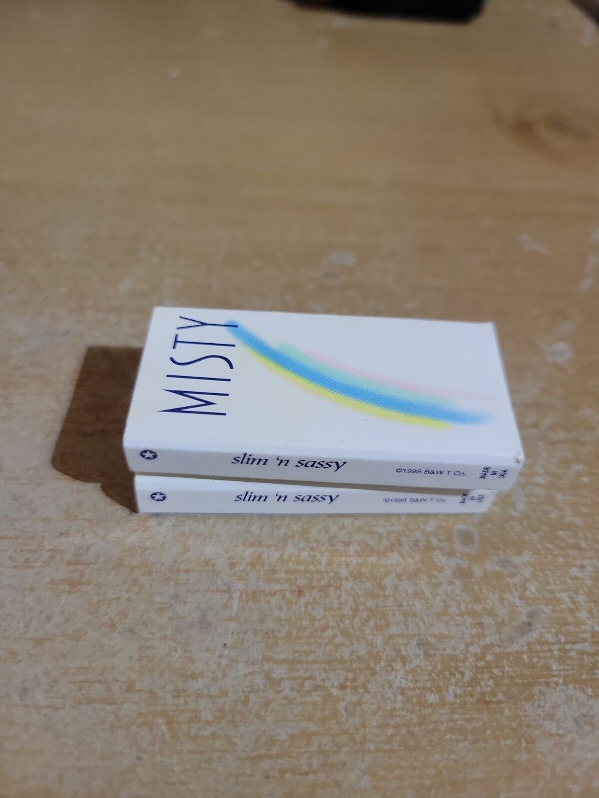 Set of Two Misty Slims Cigarettes Matchboxes