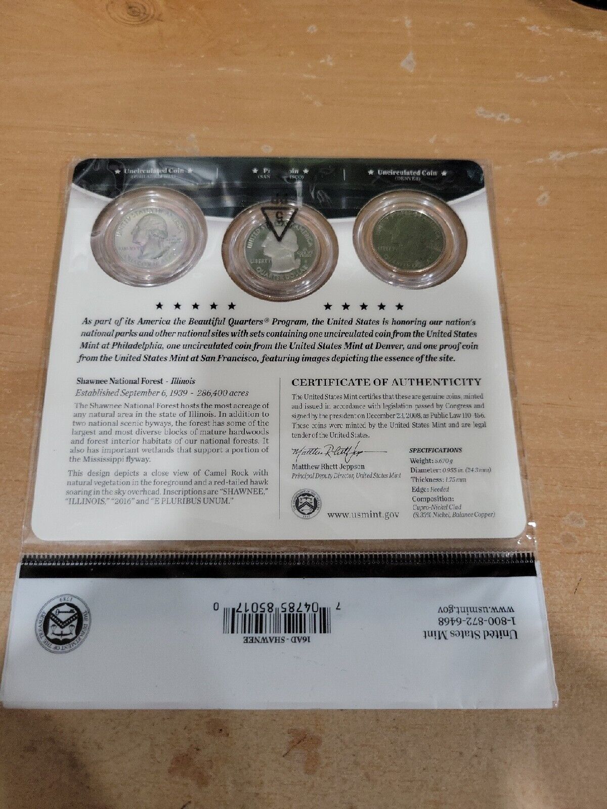 America The Beautiful Quarters 3 Coin Set Shawnee National Forest