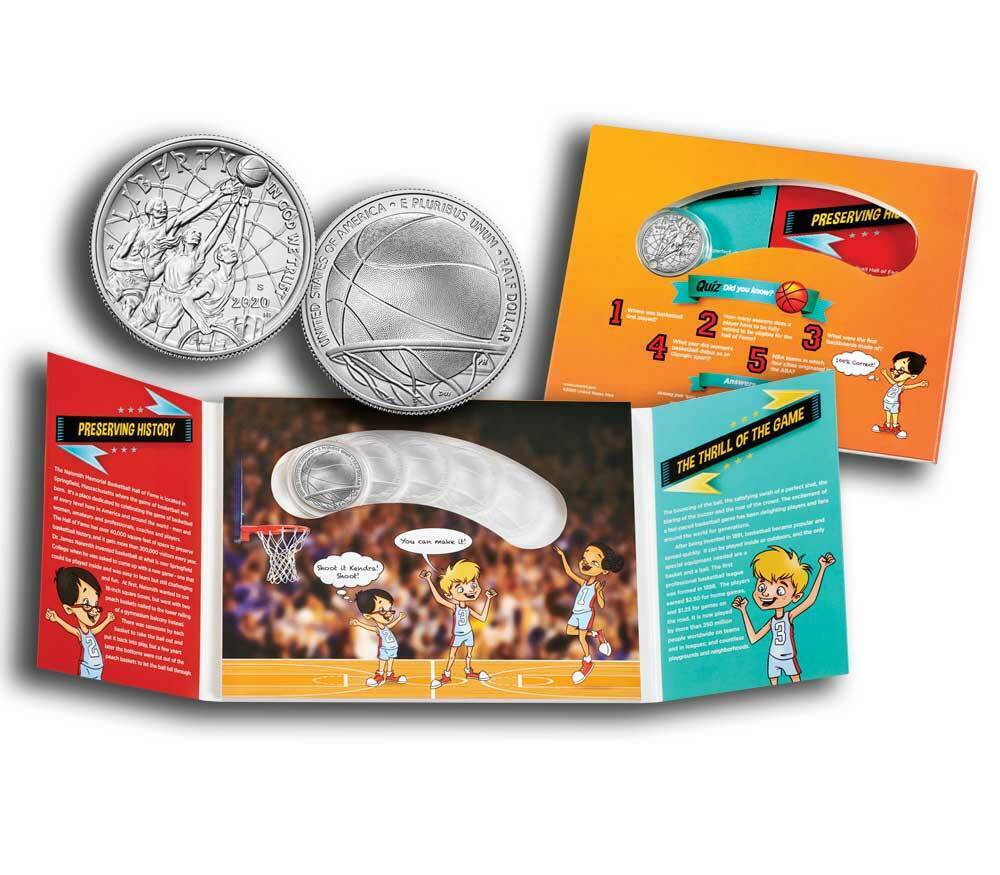 Basketball Hall of Fame 2020 Enhanced Uncirculated Clad Half Dollar Kids Set