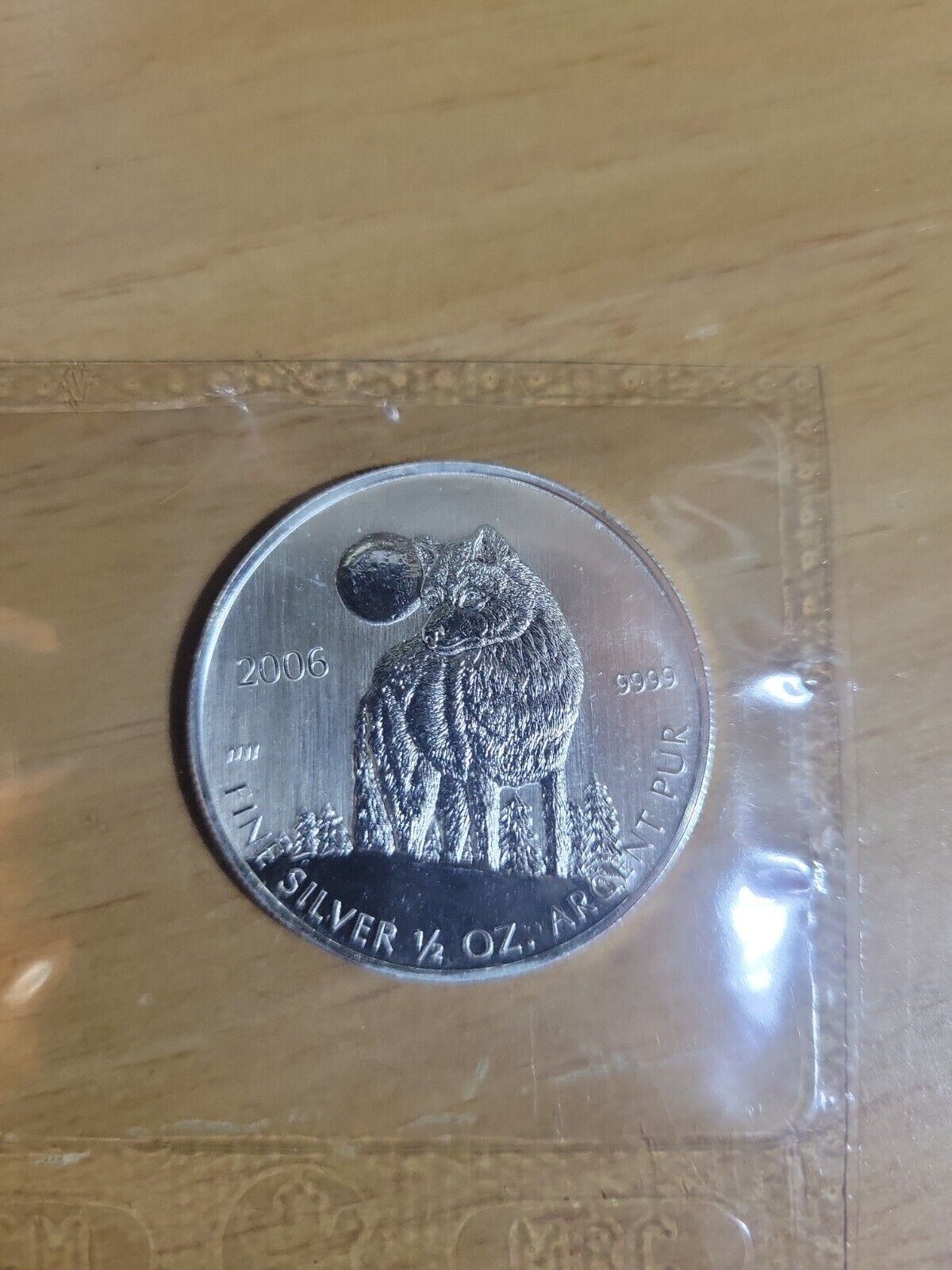 2006 Canada 1/2 Oz Silver Timberwolf Coin