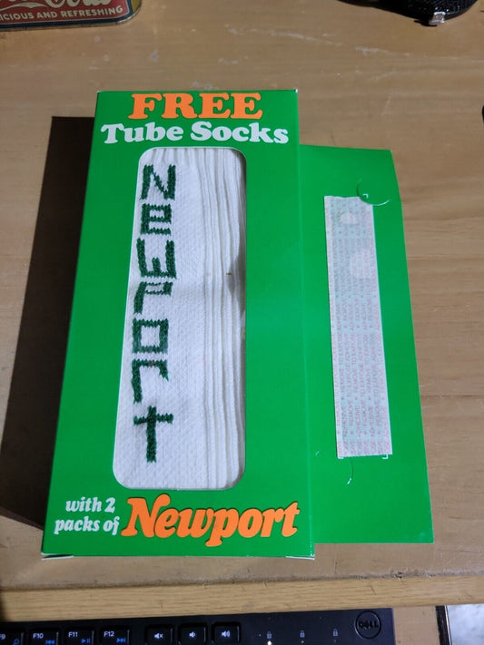 Newport Cigarettes White/green Socks New In box