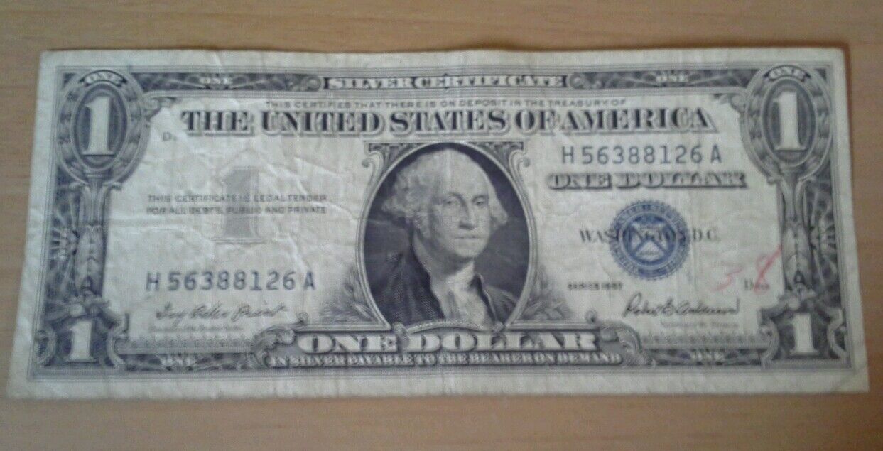 Lot of Five 1957 One Dollar Silver Certificates