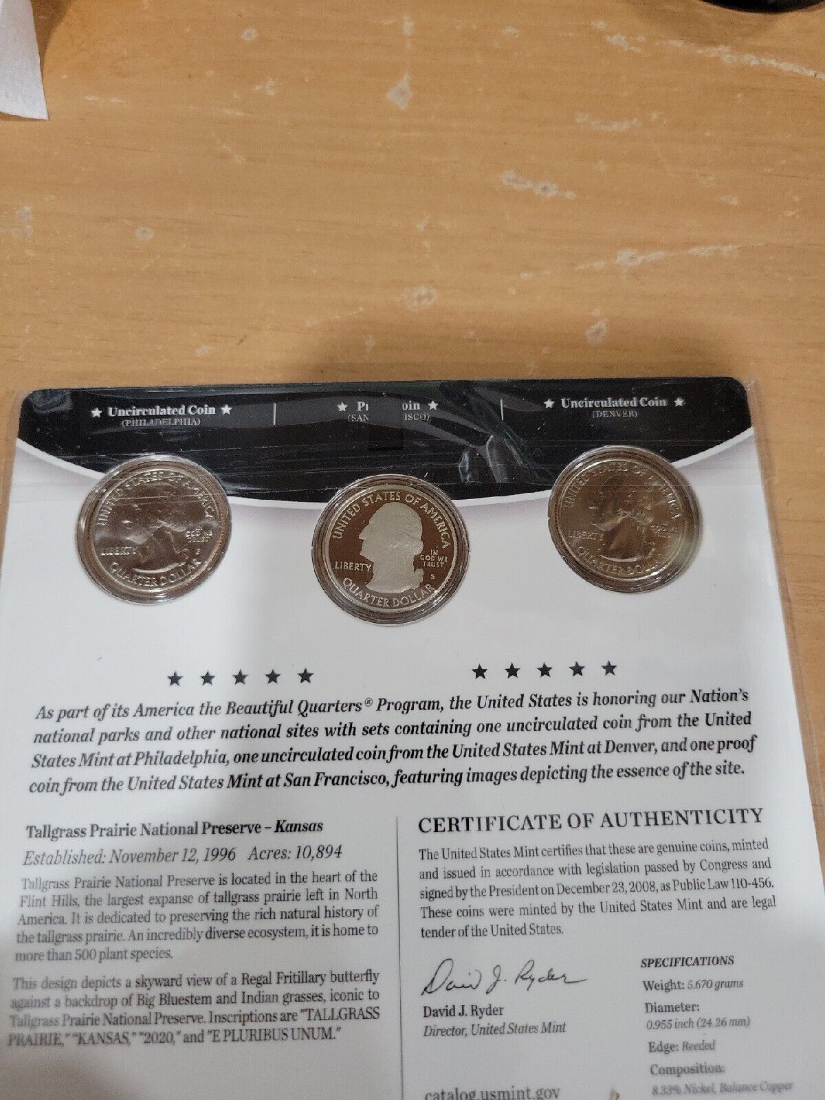 America The Beautiful Quarters 3 Coin Set Tallgrass Prairie