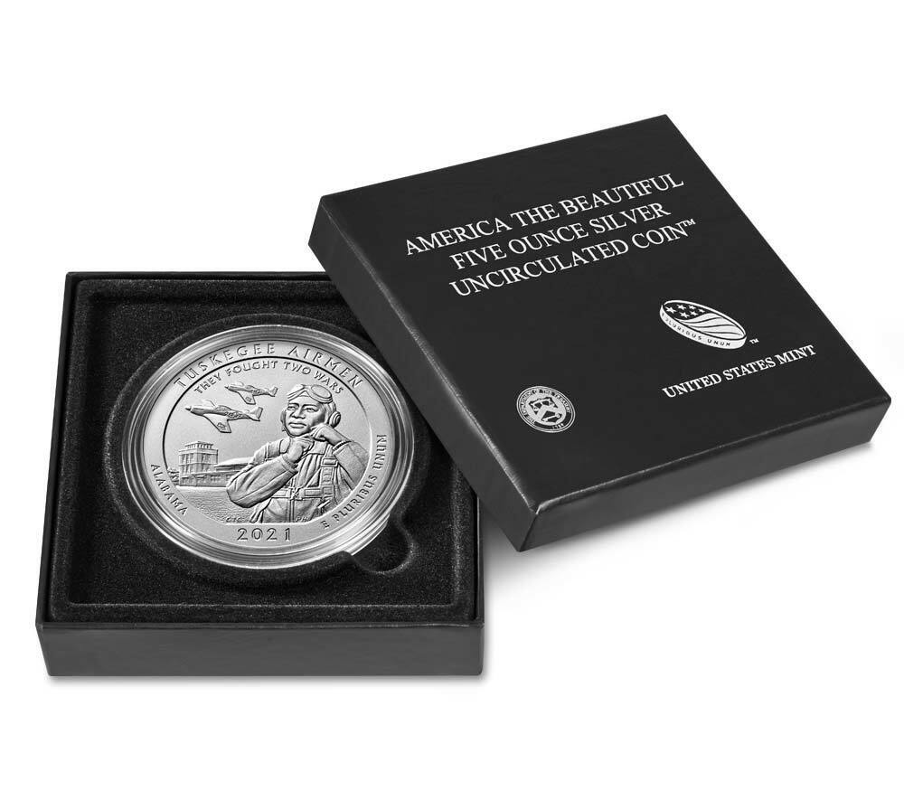 Tuskegee Airmen National Historic Site 2021 Uncirculated Five Ounce Silver Coin