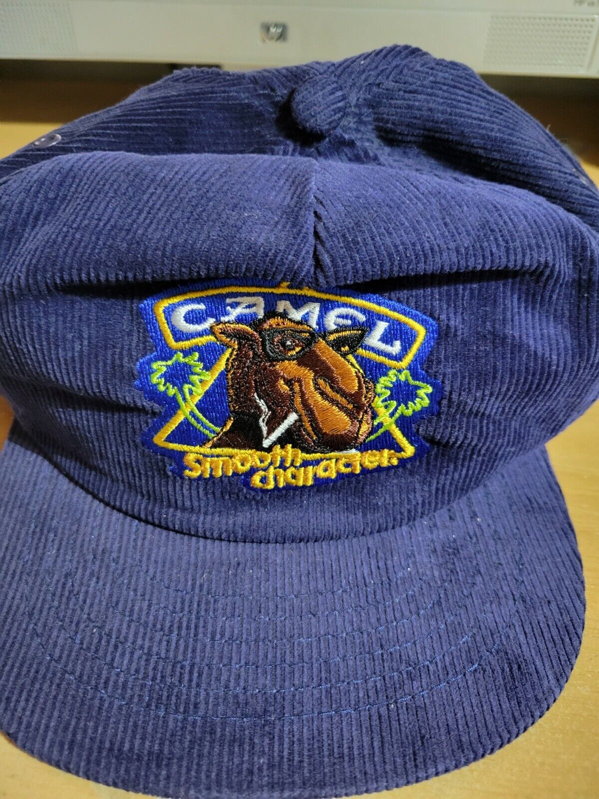 Camel Cigarettes Blue Smooth Character Corduroy Snapback hat/Ball Cap