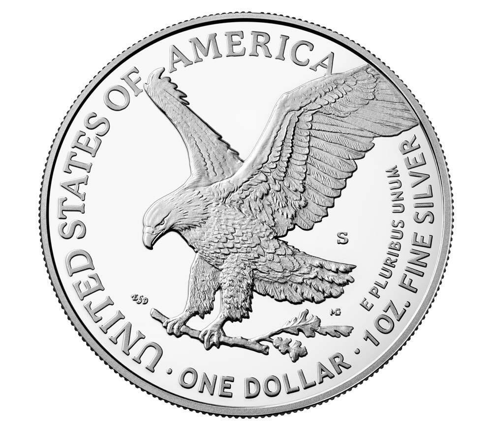 American Eagle 2021 One Ounce Silver Proof Coin S New design 21EMN