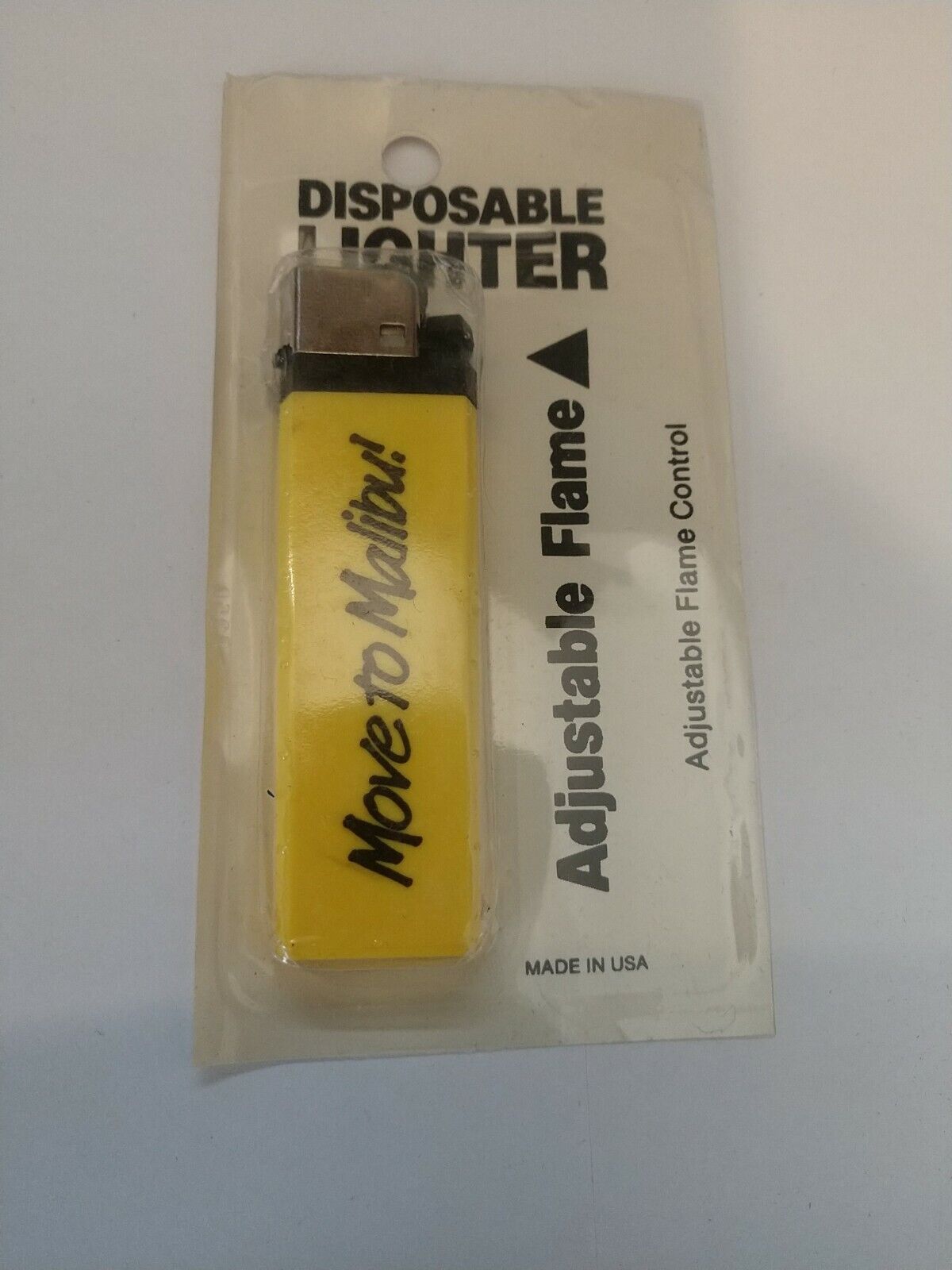 Malibu Cigarettes Yellow Disposable lighter Move to Malibu