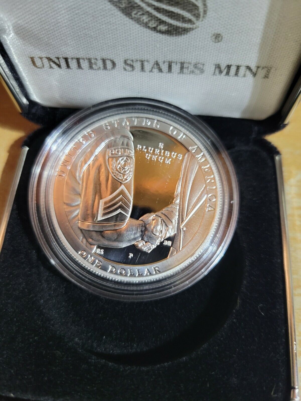 U.S. Mint  National Law Enforcement Memorial and Museum 2021 Proof Silver Dollar