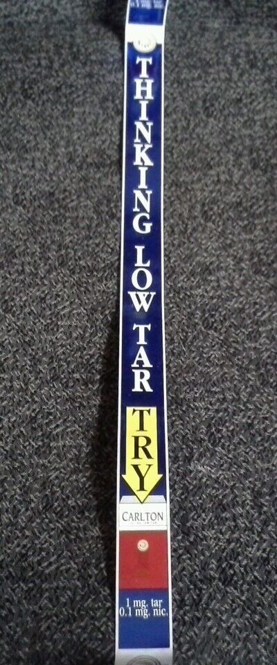 Carlton Cigarettes Thinking Low Tar Roll Of Advertising Stickers