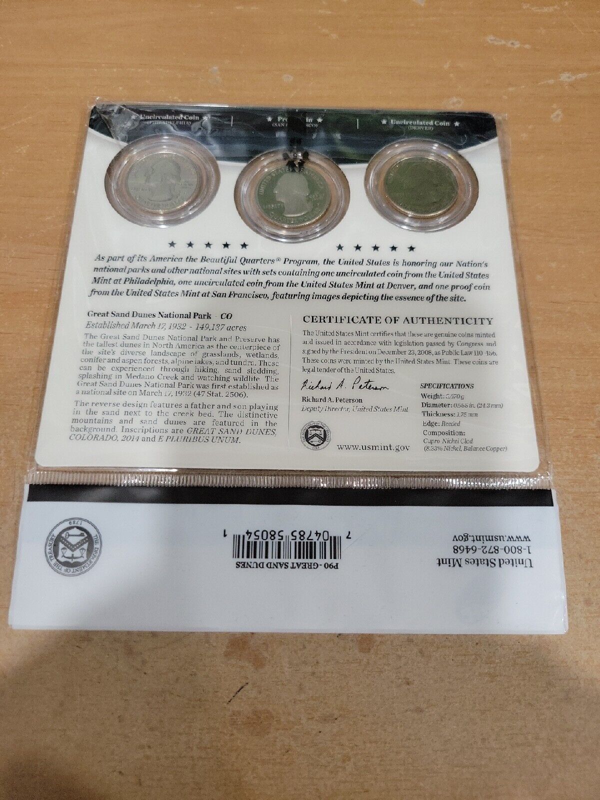 America The Beautiful Quarters 3 Coin Set Great Sand Dunes