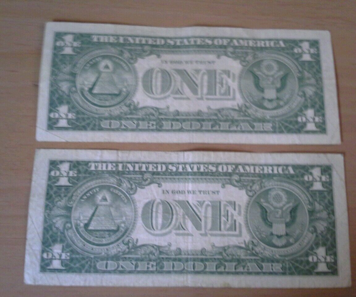 Lot of Seven 1957B One Dollar Silver Certificates