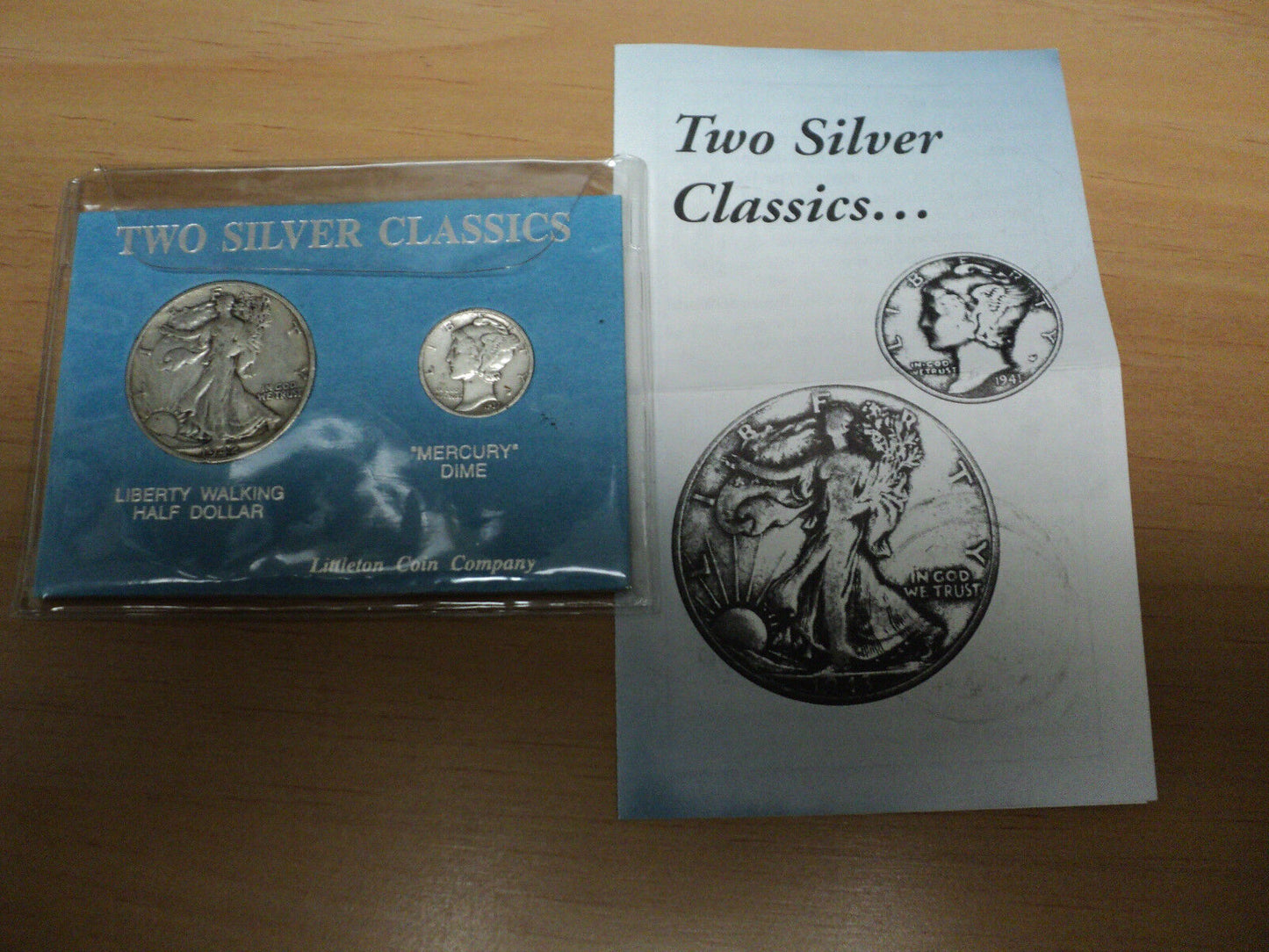 1942 Liberty Walking Half Dollar & 1937 Mercury Dime Set (Two Silver Classics)