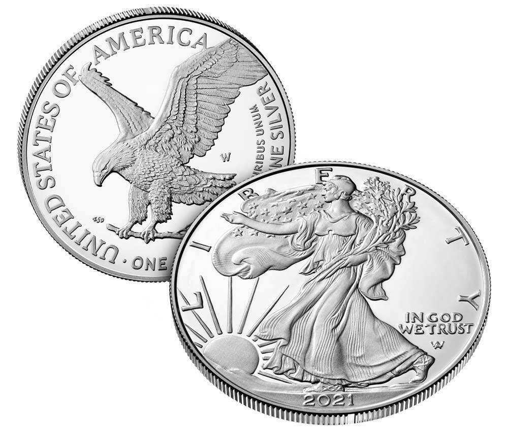 American Eagle 2021 W  Silver Proof Coin Type 2