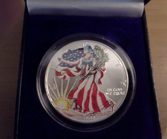 1999 U.S. Mint Painted Silver American Eagle