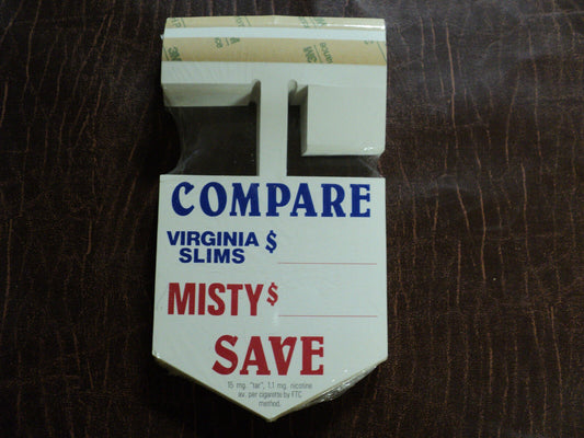 Misty Cigarettes Brand Store Shelf Dangler Advertising (Lot Of 50)