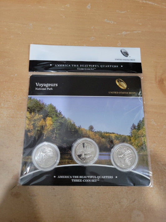 America The Beautiful Quarters 3 Coin Set Voyageurs National Park