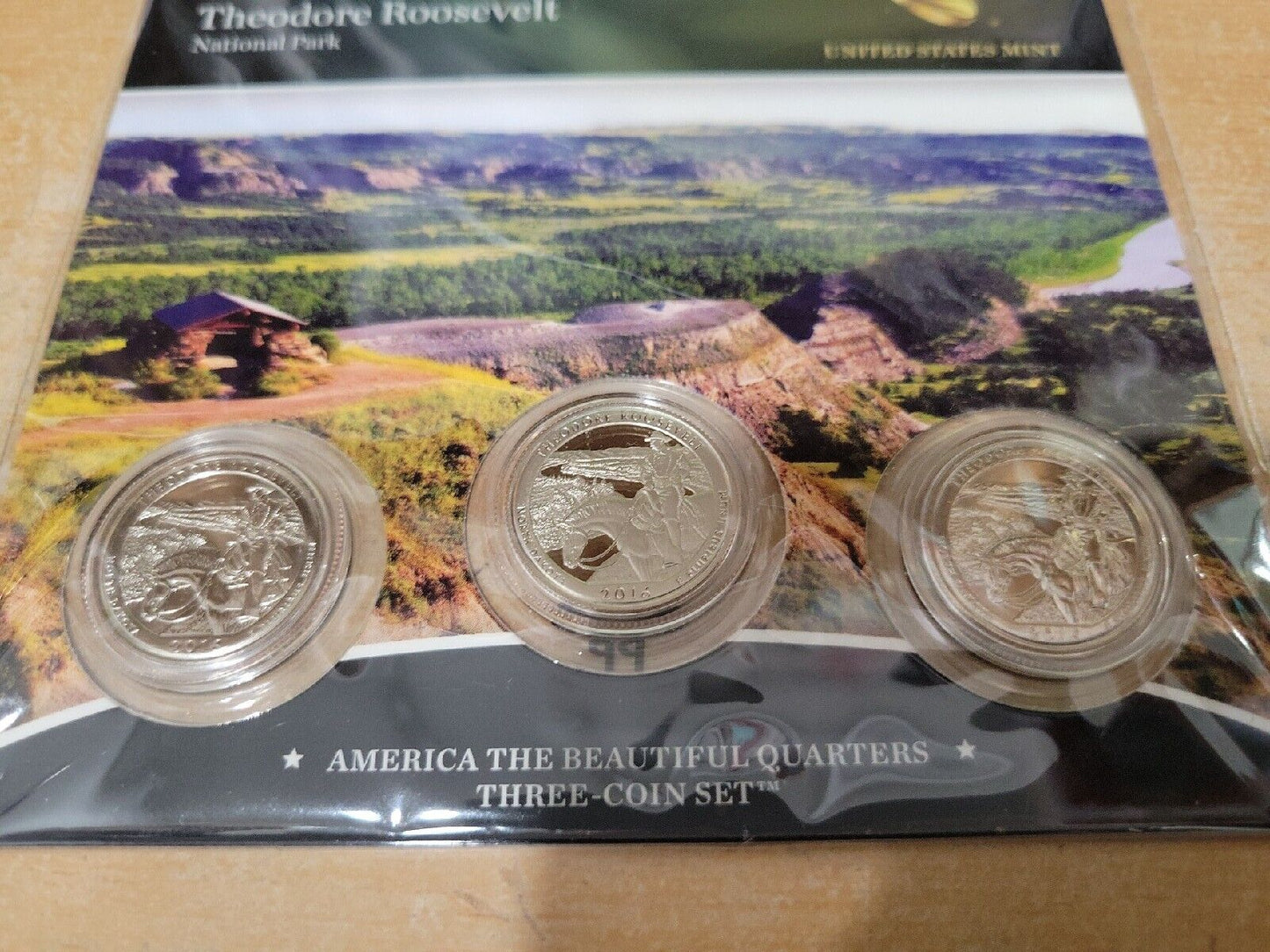 America The Beautiful Quarters 3 Coin Set Theodore Roosevelt National park