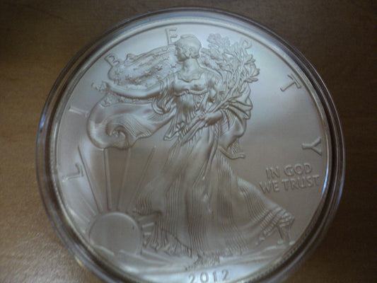 2012 Silver American Eagle  Uncirculated 1 Ounce Fine Silver