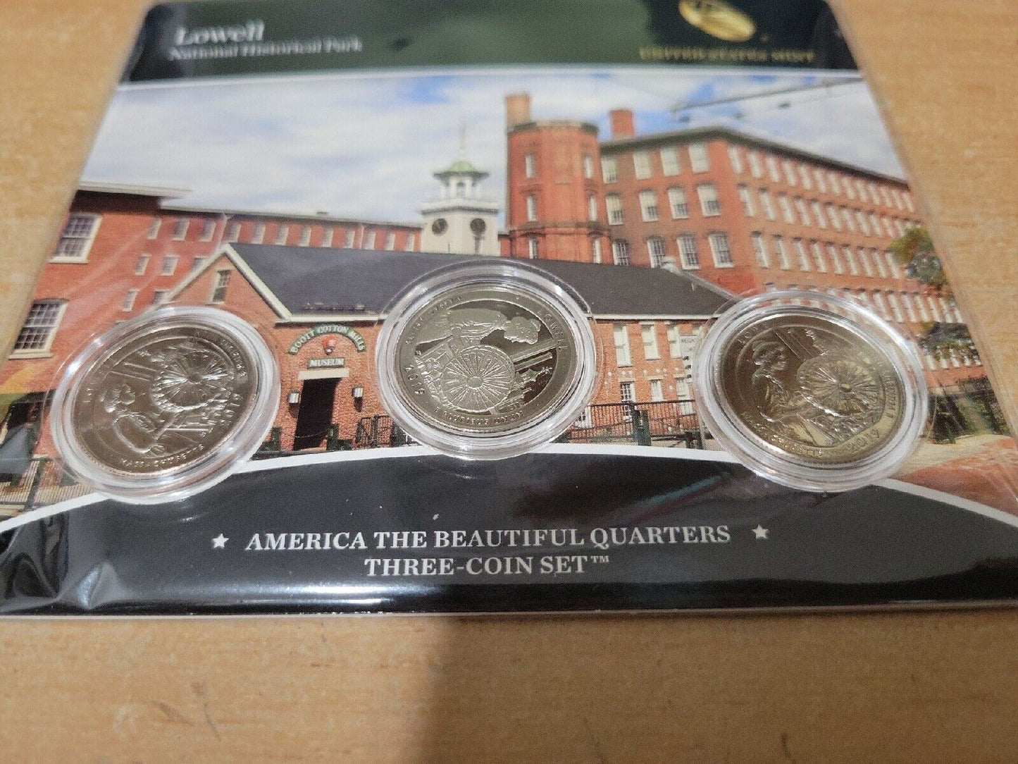 America The Beautiful Quarters 3 Coin Set Lowell National Historic Park